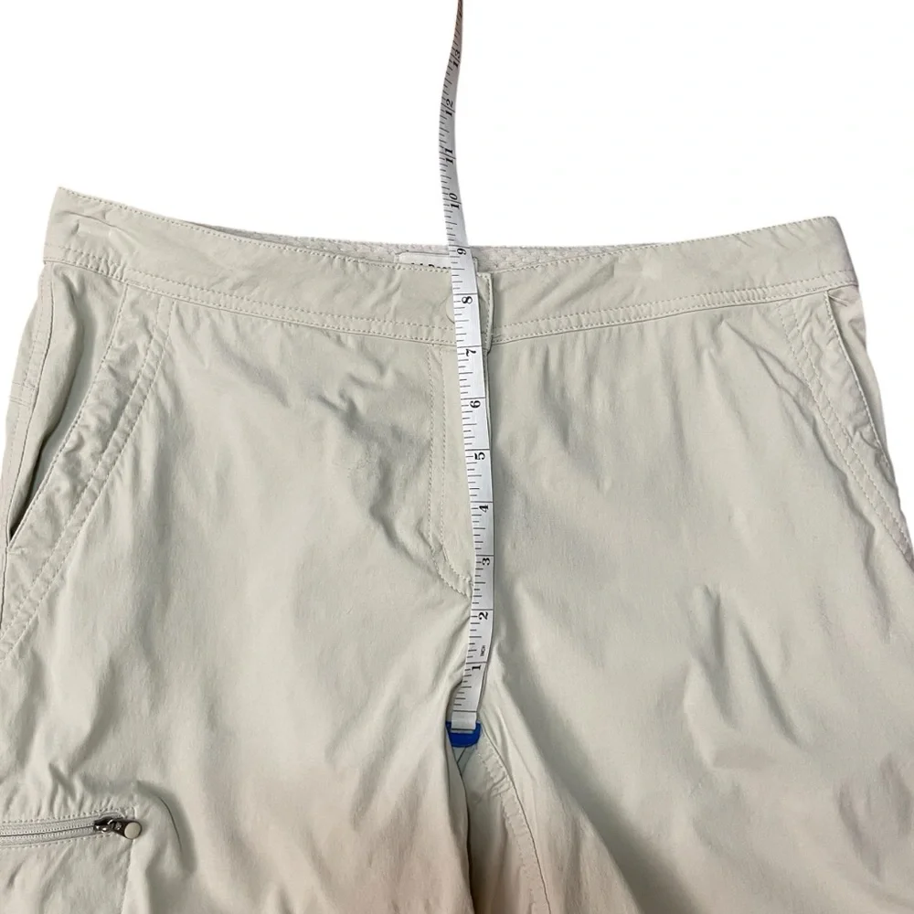 L.Bean Hiking Capri Pants Womens Size 8 Beige Lightweight Outdoor Travel - Picture 5 of 8